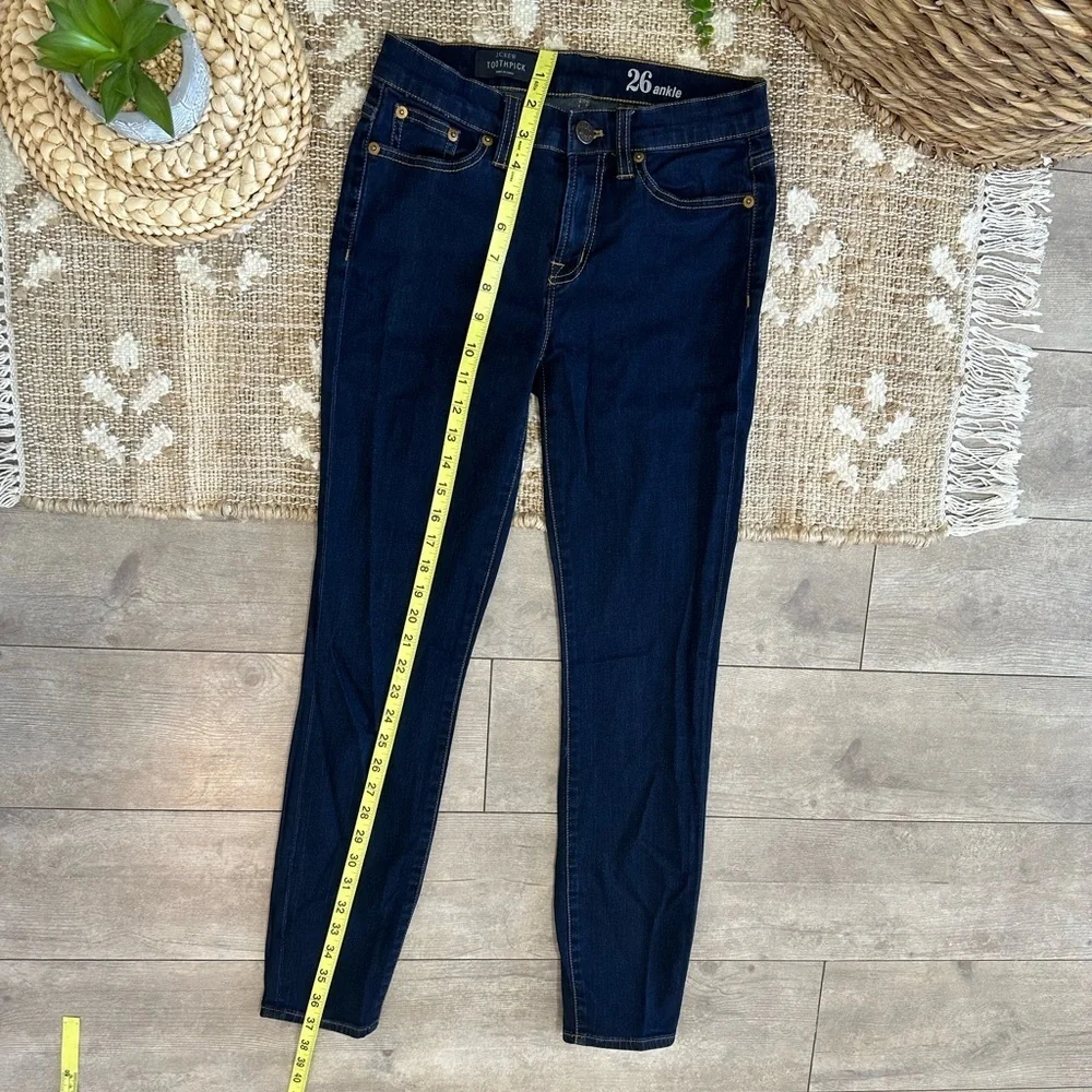 J. Crew Women’s Toothpick Skinny Ankle Jeans Size 26 Dark Blue Jeans Like New
